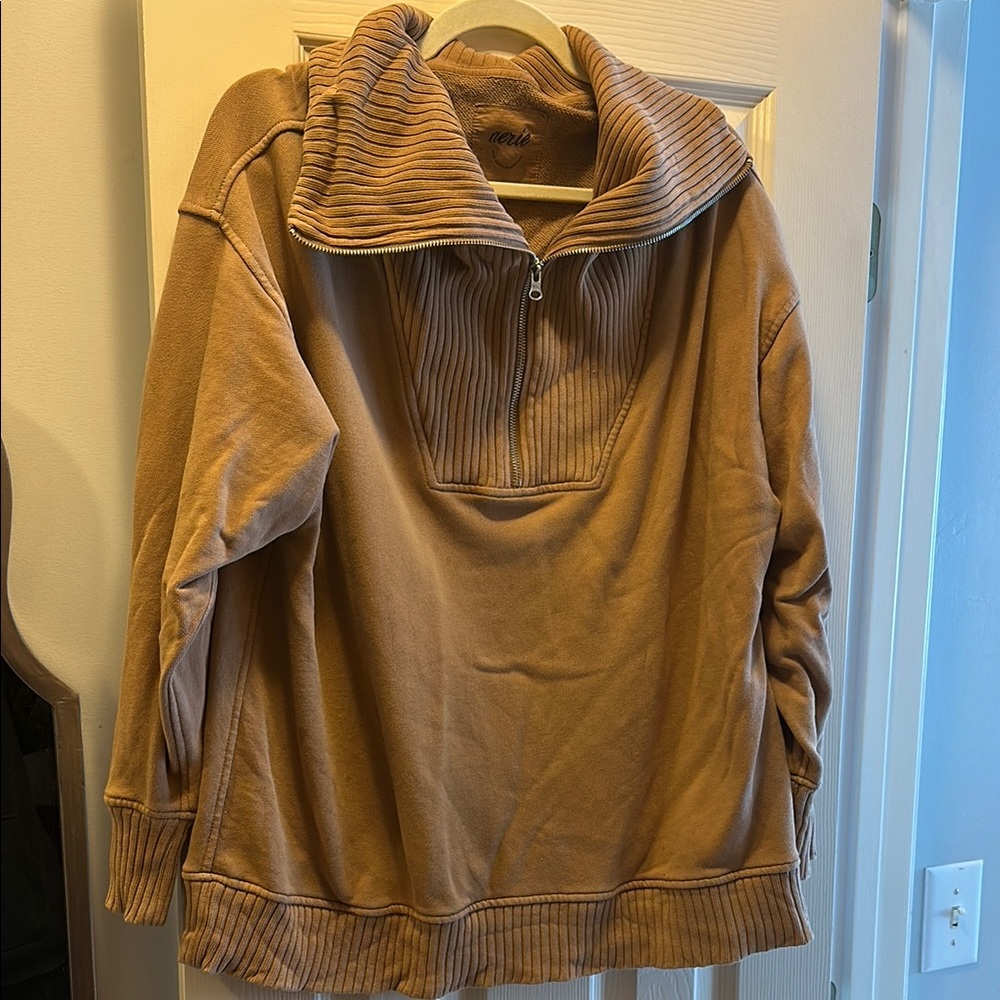 Aerie Oversized Quarterzip Sweater